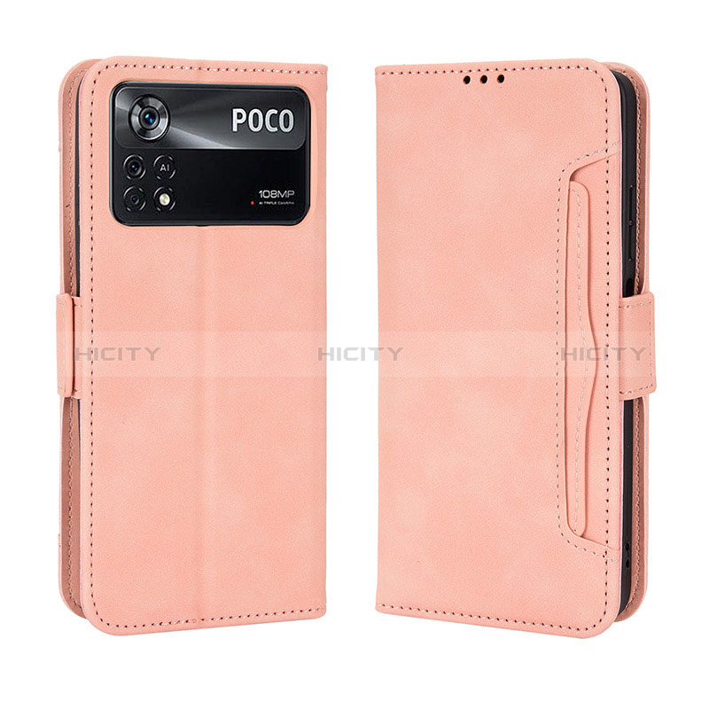 Custodia Portafoglio In Pelle Cover con Supporto BY3 per Xiaomi Poco M4 Pro 4G