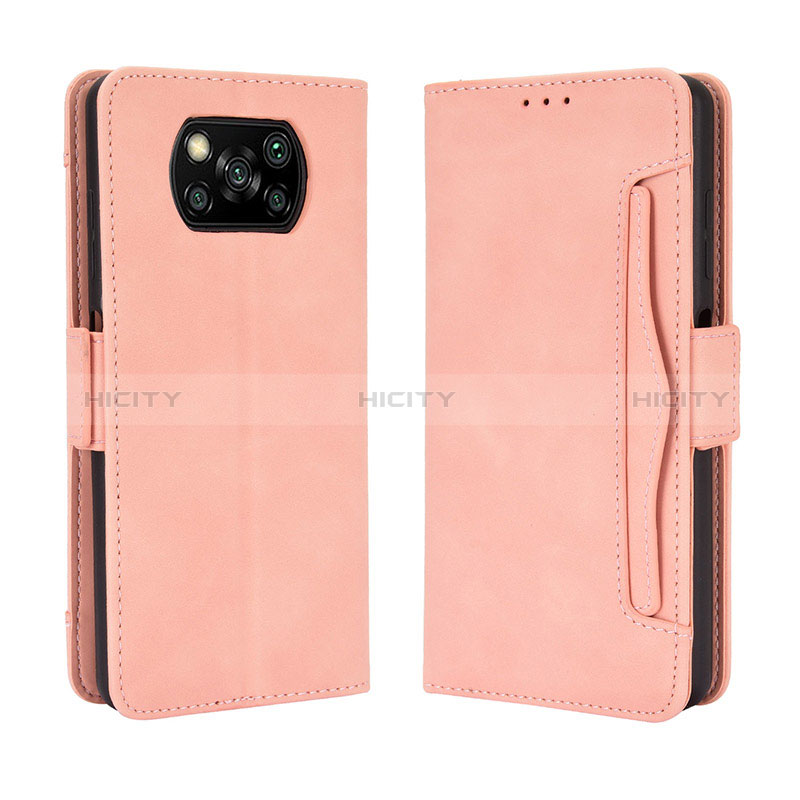 Custodia Portafoglio In Pelle Cover con Supporto BY3 per Xiaomi Poco X3 NFC