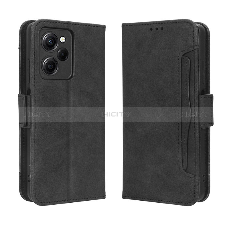 Custodia Portafoglio In Pelle Cover con Supporto BY3 per Xiaomi Poco X5 Pro 5G Nero