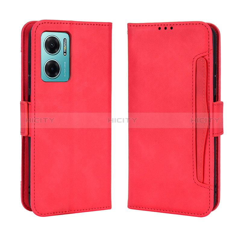 Custodia Portafoglio In Pelle Cover con Supporto BY3 per Xiaomi Redmi 10 5G Rosso
