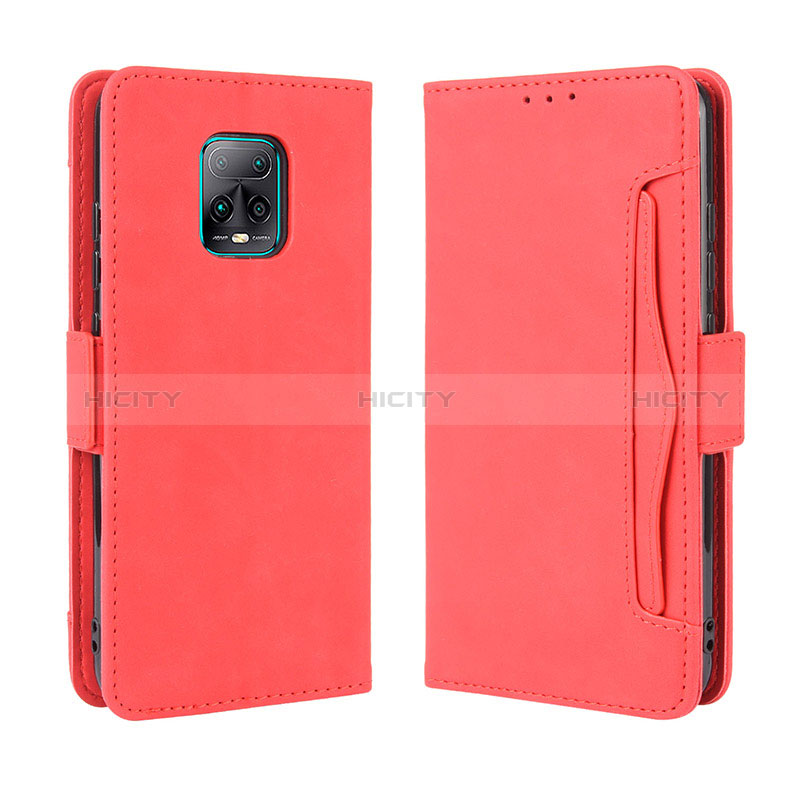 Custodia Portafoglio In Pelle Cover con Supporto BY3 per Xiaomi Redmi 10X Pro 5G Rosso