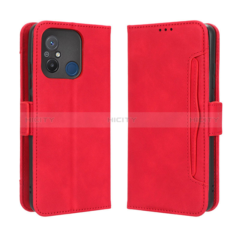 Custodia Portafoglio In Pelle Cover con Supporto BY3 per Xiaomi Redmi 11A 4G Rosso