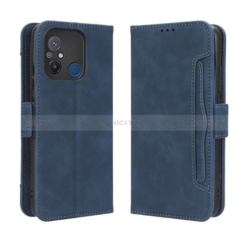 Custodia Portafoglio In Pelle Cover con Supporto BY3 per Xiaomi Redmi 12C 4G Blu