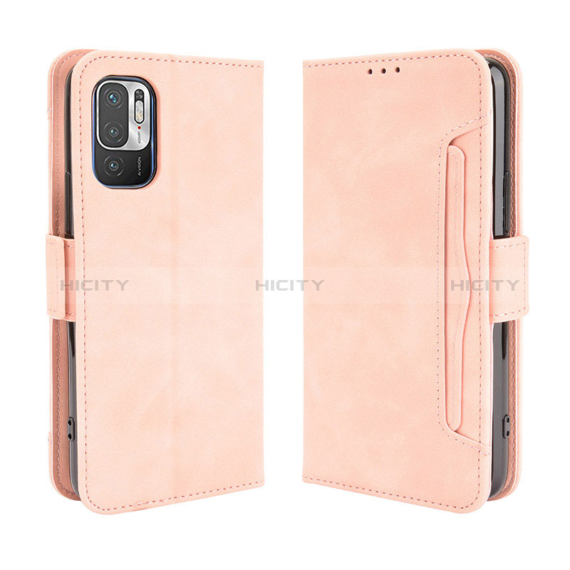 Custodia Portafoglio In Pelle Cover con Supporto BY3 per Xiaomi Redmi Note 10 JE 5G Rosa