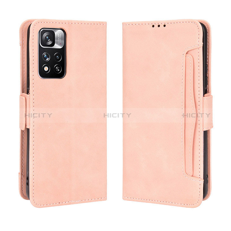 Custodia Portafoglio In Pelle Cover con Supporto BY3 per Xiaomi Redmi Note 11 Pro+ Plus 5G Rosa