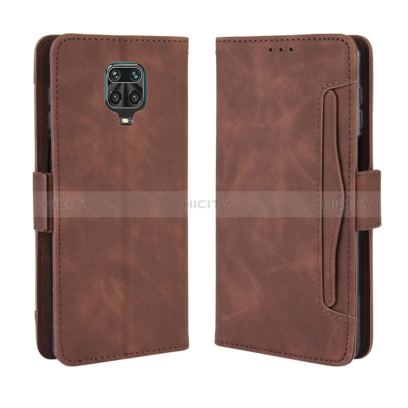 Custodia Portafoglio In Pelle Cover con Supporto BY3 per Xiaomi Redmi Note 9 Pro Max Marrone