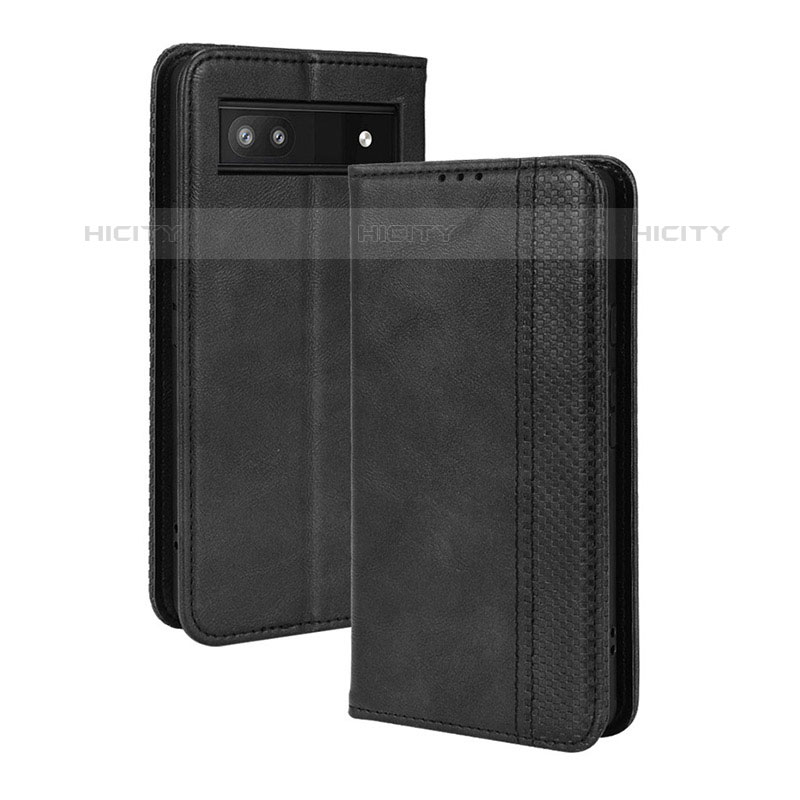 Custodia Portafoglio In Pelle Cover con Supporto BY4 per Google Pixel 6a 5G Nero