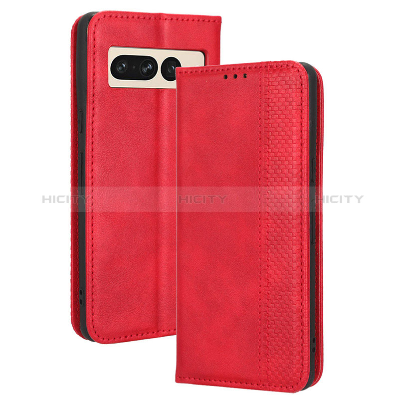 Custodia Portafoglio In Pelle Cover con Supporto BY4 per Google Pixel 7 Pro 5G Rosso