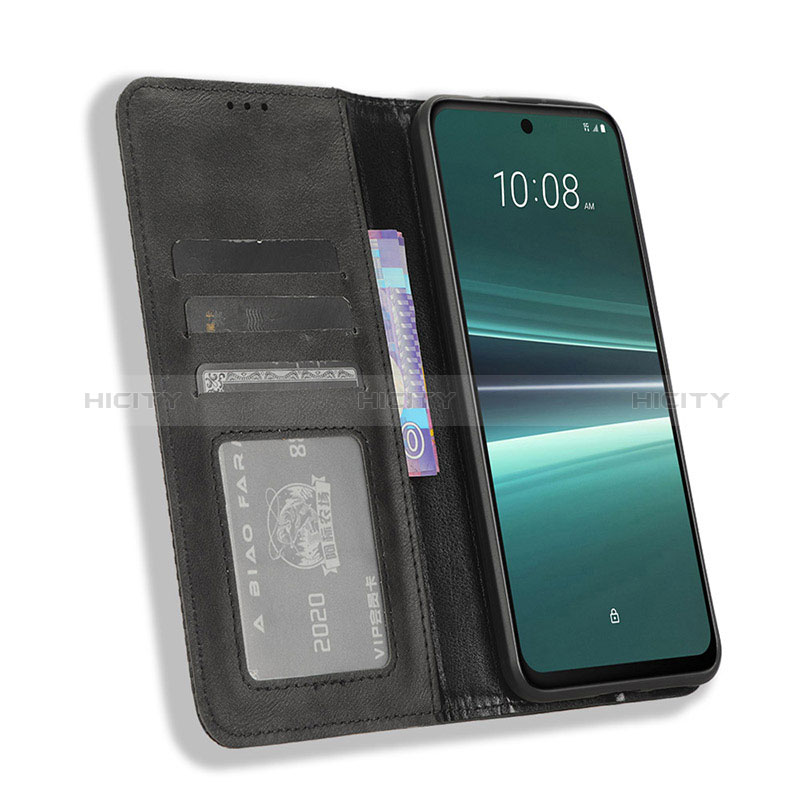 Custodia Portafoglio In Pelle Cover con Supporto BY4 per HTC U23 Pro 5G