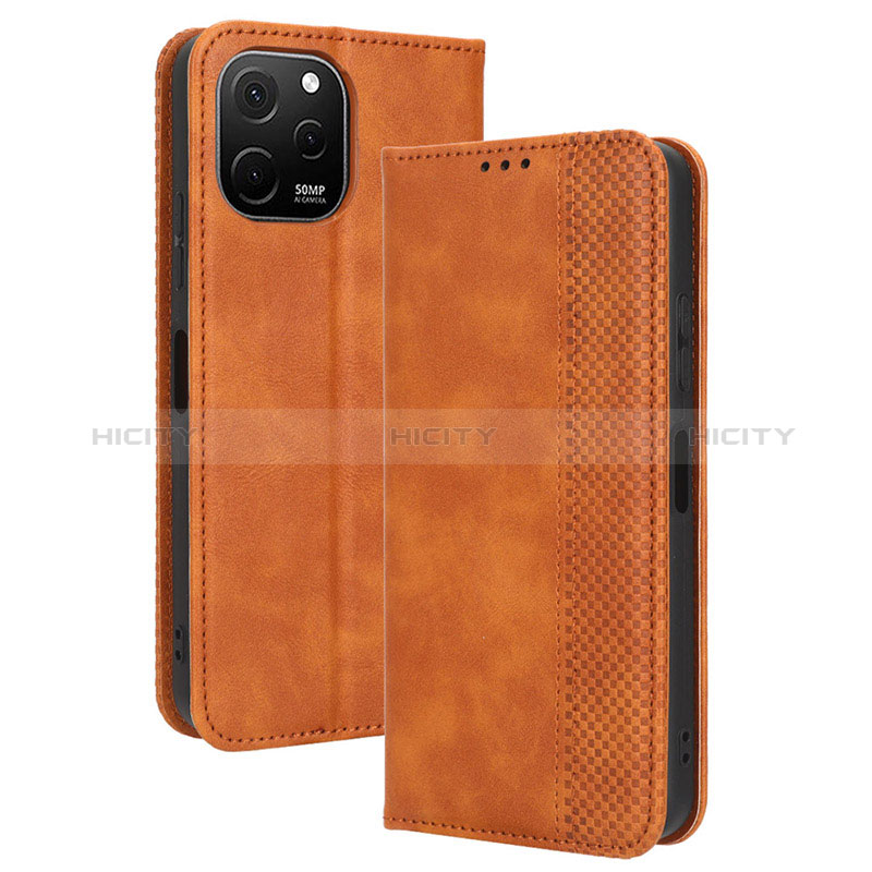 Custodia Portafoglio In Pelle Cover con Supporto BY4 per Huawei Enjoy 50z