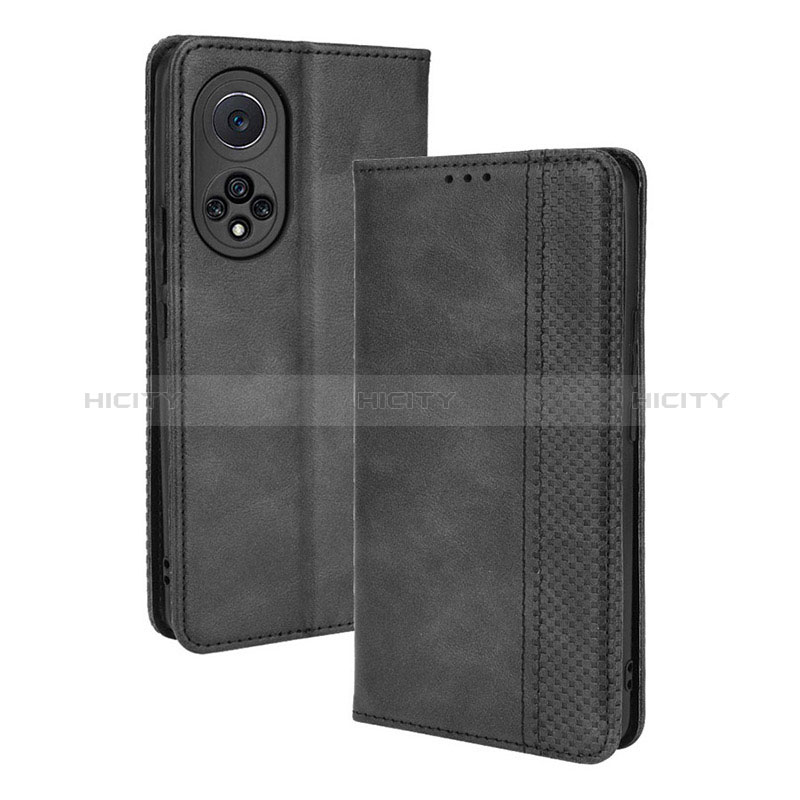 Custodia Portafoglio In Pelle Cover con Supporto BY4 per Huawei Honor 50 Pro 5G Nero