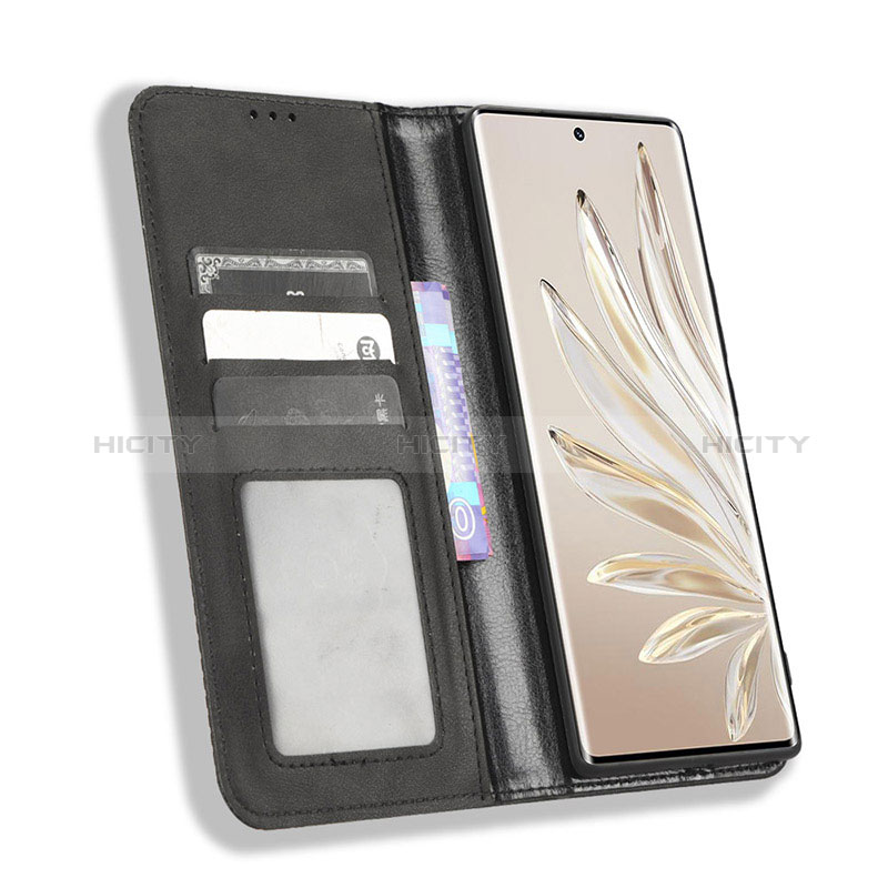 Custodia Portafoglio In Pelle Cover con Supporto BY4 per Huawei Honor 70 5G