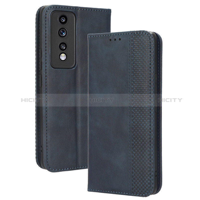 Custodia Portafoglio In Pelle Cover con Supporto BY4 per Huawei Honor 80 GT 5G Blu