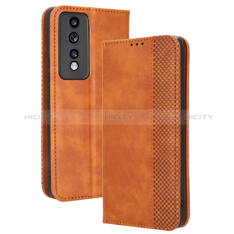 Custodia Portafoglio In Pelle Cover con Supporto BY4 per Huawei Honor 80 GT 5G Marrone