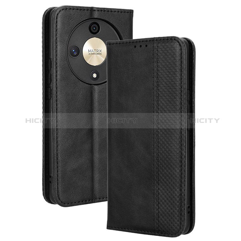 Custodia Portafoglio In Pelle Cover con Supporto BY4 per Huawei Honor Magic6 Lite 5G Nero