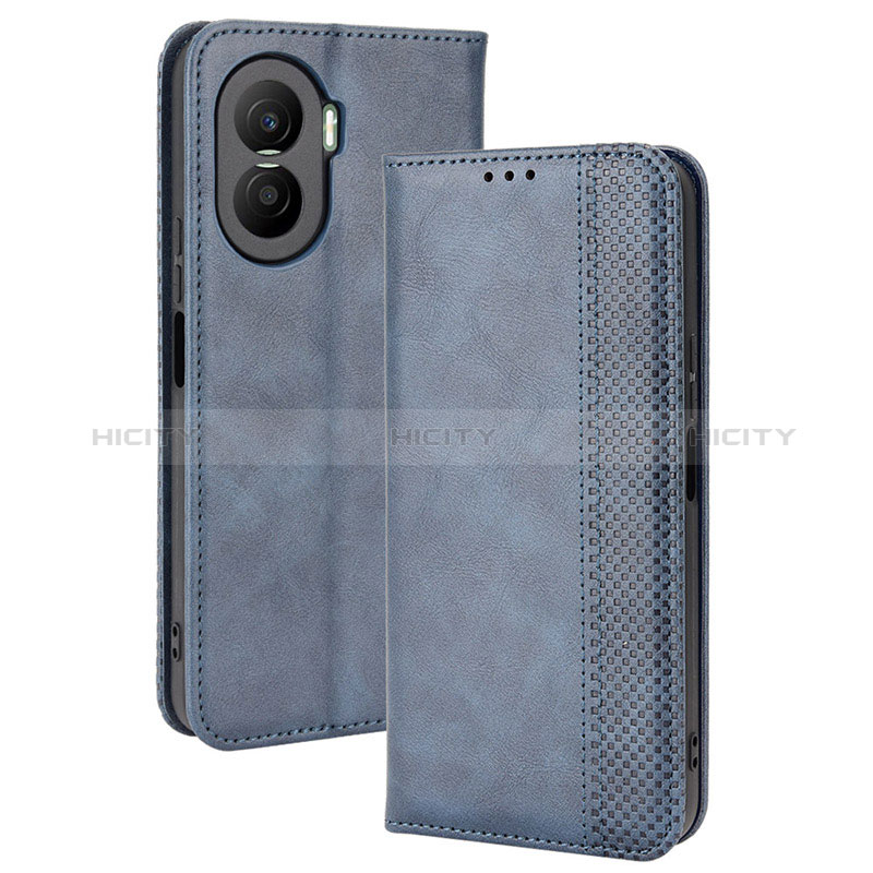 Custodia Portafoglio In Pelle Cover con Supporto BY4 per Huawei Honor X40i 5G Blu