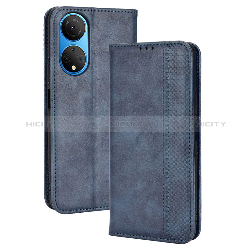 Custodia Portafoglio In Pelle Cover con Supporto BY4 per Huawei Honor X7 Blu