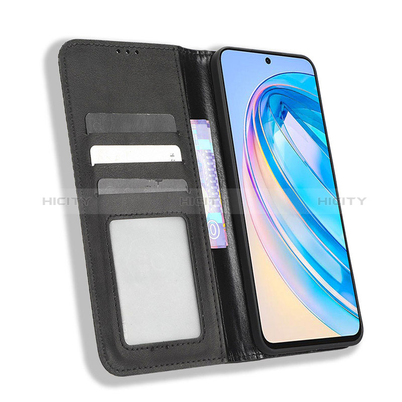 Custodia Portafoglio In Pelle Cover con Supporto BY4 per Huawei Honor X8a 4G