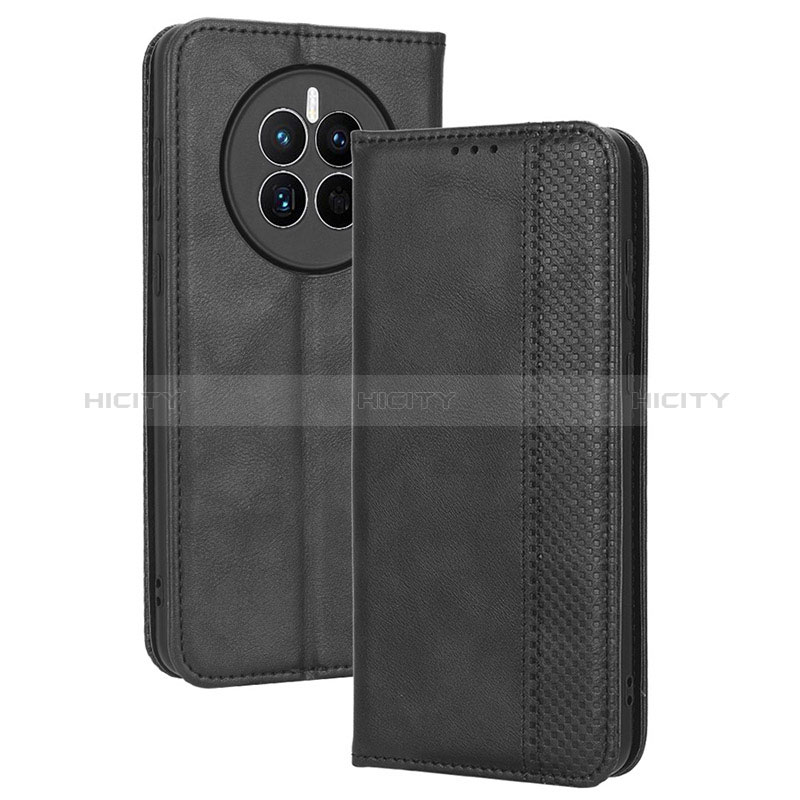 Custodia Portafoglio In Pelle Cover con Supporto BY4 per Huawei Mate 50 Nero