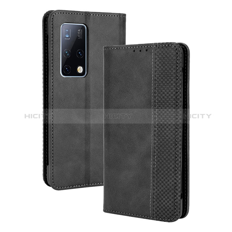 Custodia Portafoglio In Pelle Cover con Supporto BY4 per Huawei Mate X2 Nero