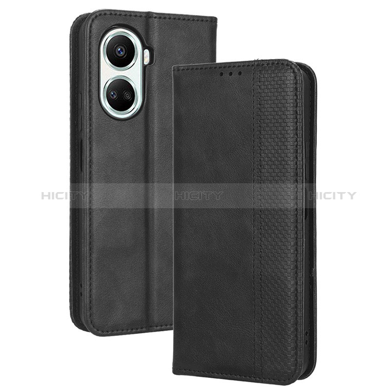 Custodia Portafoglio In Pelle Cover con Supporto BY4 per Huawei Nova 10 SE Nero