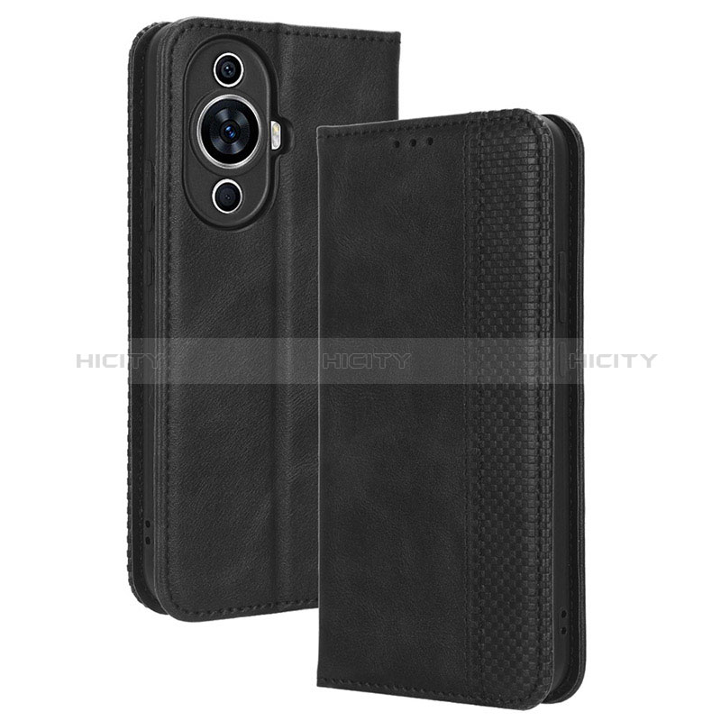 Custodia Portafoglio In Pelle Cover con Supporto BY4 per Huawei Nova 11 Nero