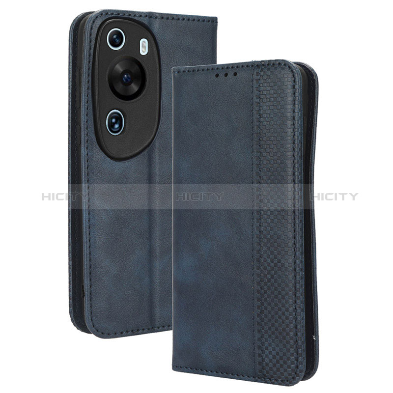 Custodia Portafoglio In Pelle Cover con Supporto BY4 per Huawei P60 Art