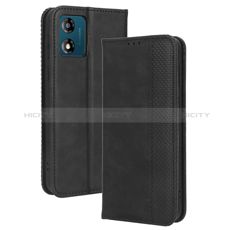 Custodia Portafoglio In Pelle Cover con Supporto BY4 per Motorola Moto E13 Nero