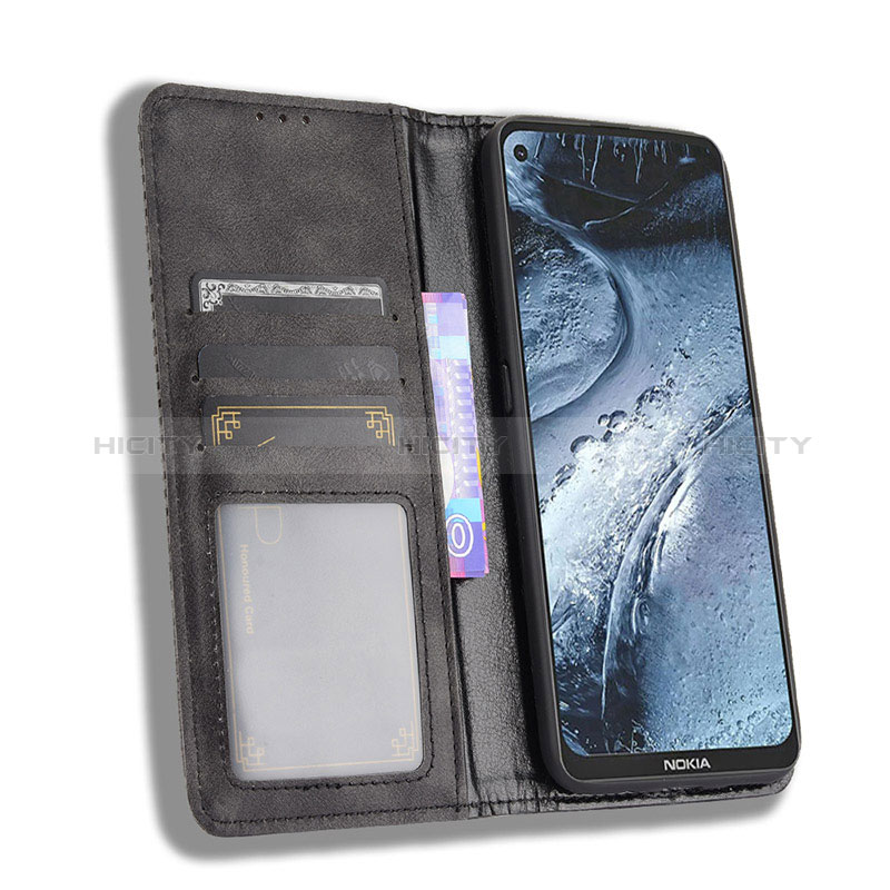 Custodia Portafoglio In Pelle Cover con Supporto BY4 per Nokia 7.3