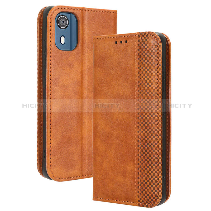 Custodia Portafoglio In Pelle Cover con Supporto BY4 per Nokia C02