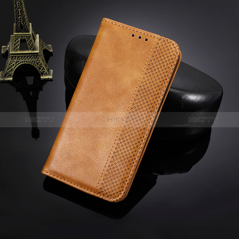 Custodia Portafoglio In Pelle Cover con Supporto BY4 per Nokia C10 Marrone