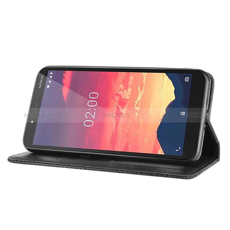 Custodia Portafoglio In Pelle Cover con Supporto BY4 per Nokia C2