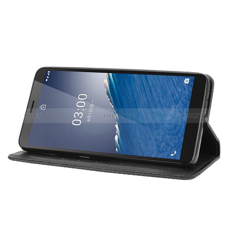 Custodia Portafoglio In Pelle Cover con Supporto BY4 per Nokia C3