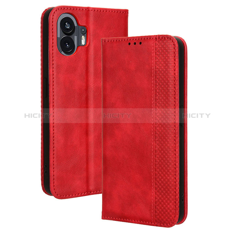 Custodia Portafoglio In Pelle Cover con Supporto BY4 per Nothing Phone 2