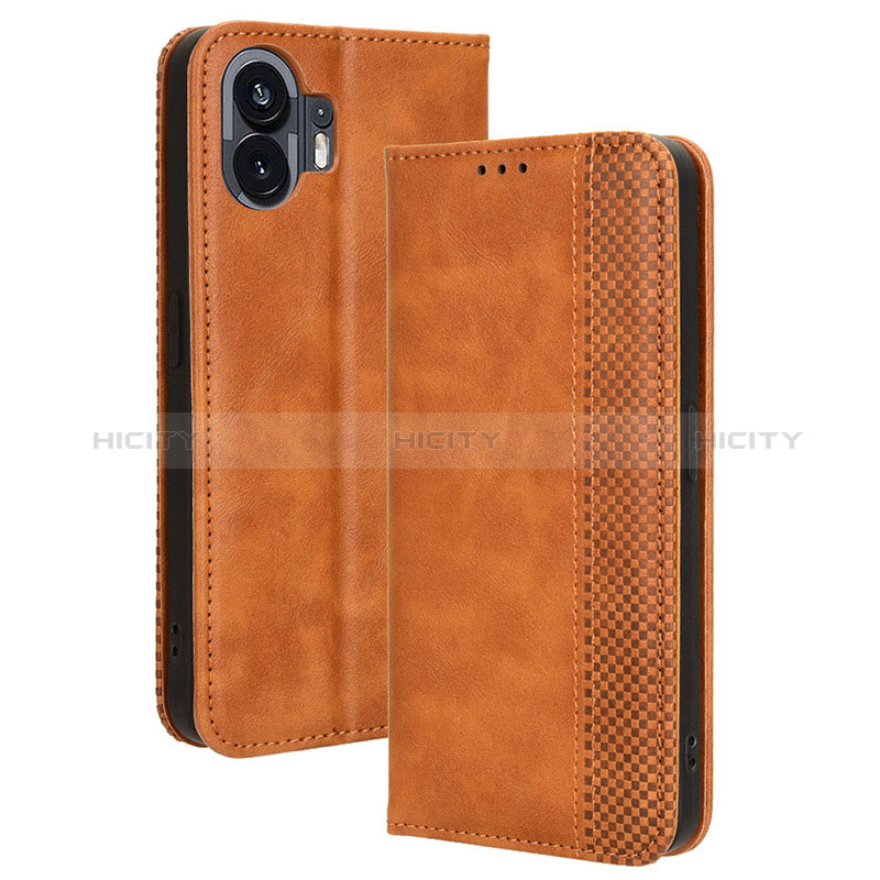 Custodia Portafoglio In Pelle Cover con Supporto BY4 per Nothing Phone 2