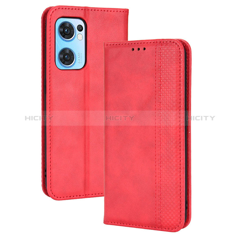 Custodia Portafoglio In Pelle Cover con Supporto BY4 per OnePlus Nord CE 2 5G Rosso