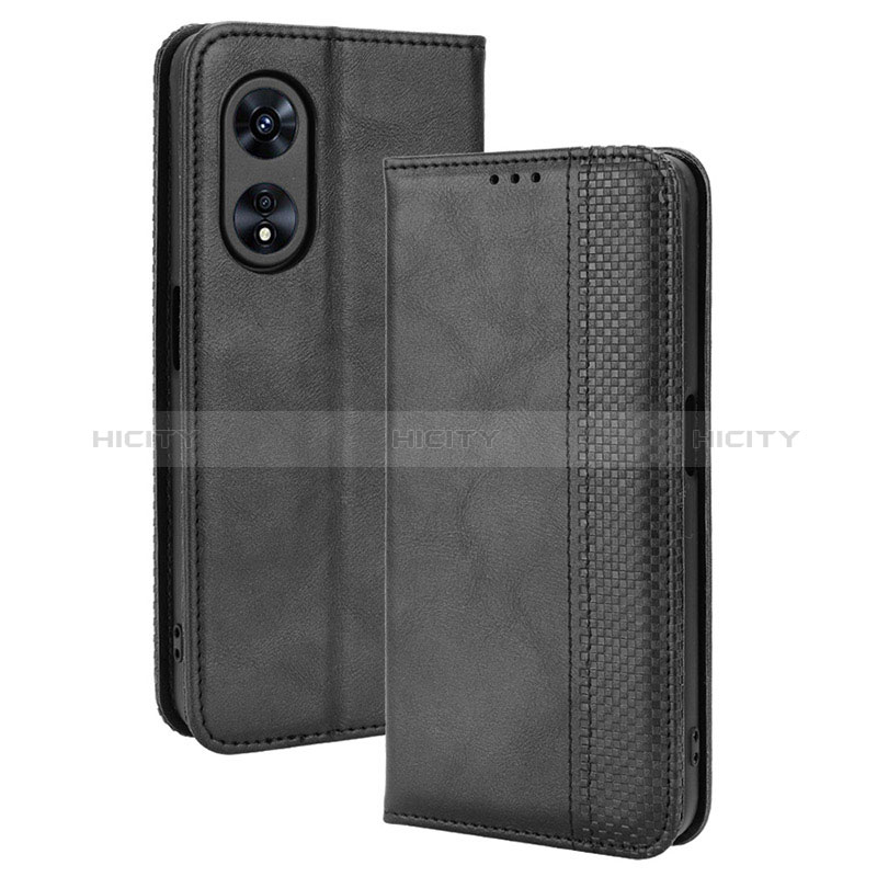 Custodia Portafoglio In Pelle Cover con Supporto BY4 per Oppo A1 Pro 5G Nero