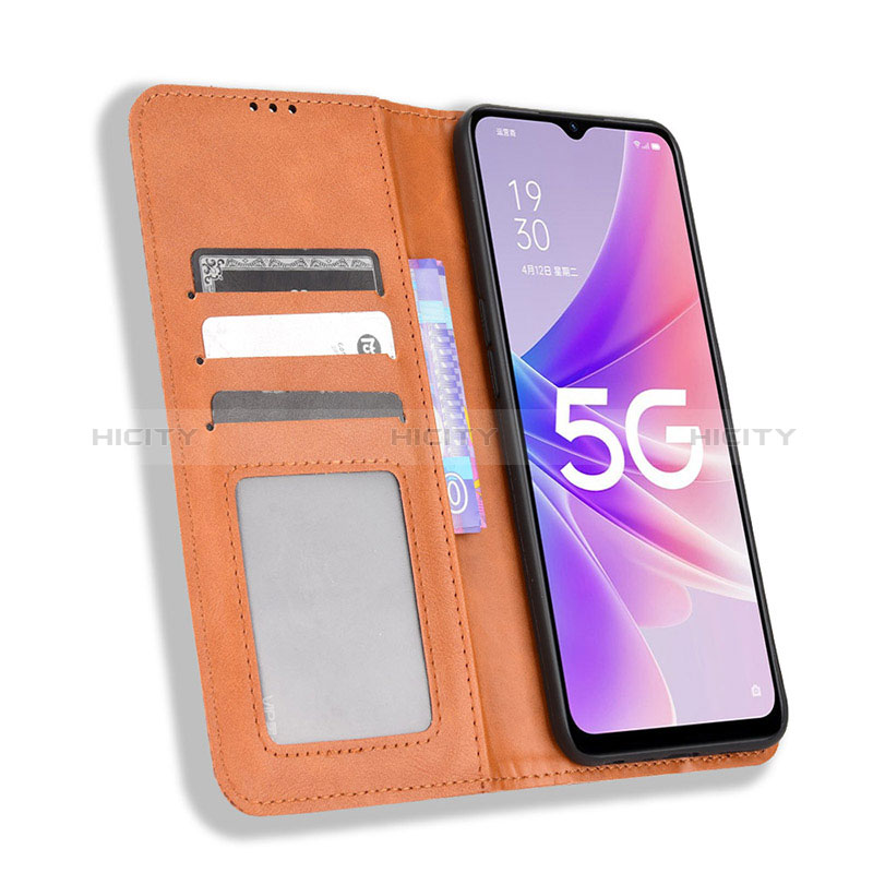 Custodia Portafoglio In Pelle Cover con Supporto BY4 per Oppo A77 5G