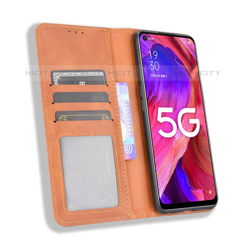 Custodia Portafoglio In Pelle Cover con Supporto BY4 per Oppo A93 5G