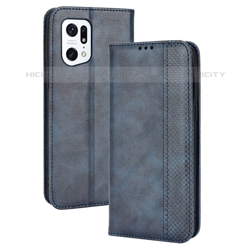 Custodia Portafoglio In Pelle Cover con Supporto BY4 per Oppo Find X5 Pro 5G