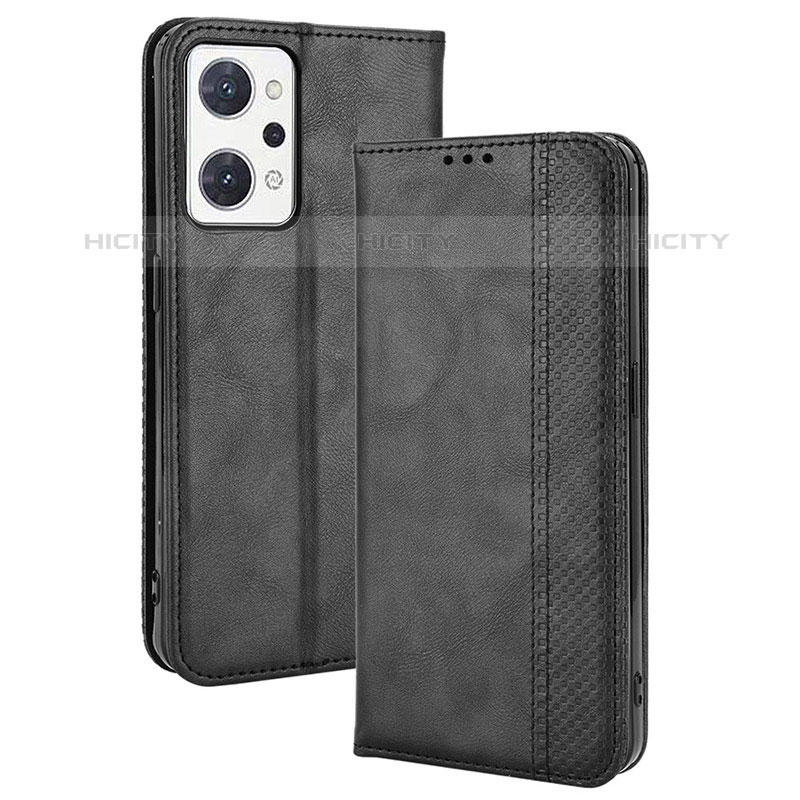 Custodia Portafoglio In Pelle Cover con Supporto BY4 per Oppo Reno7 A Nero