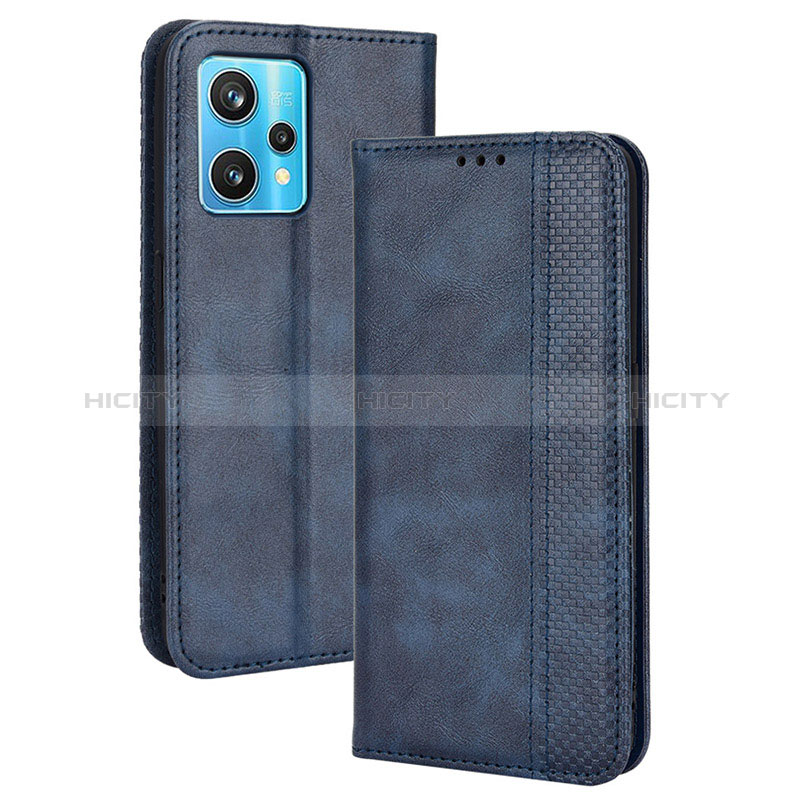 Custodia Portafoglio In Pelle Cover con Supporto BY4 per Realme 9 Pro 5G Blu