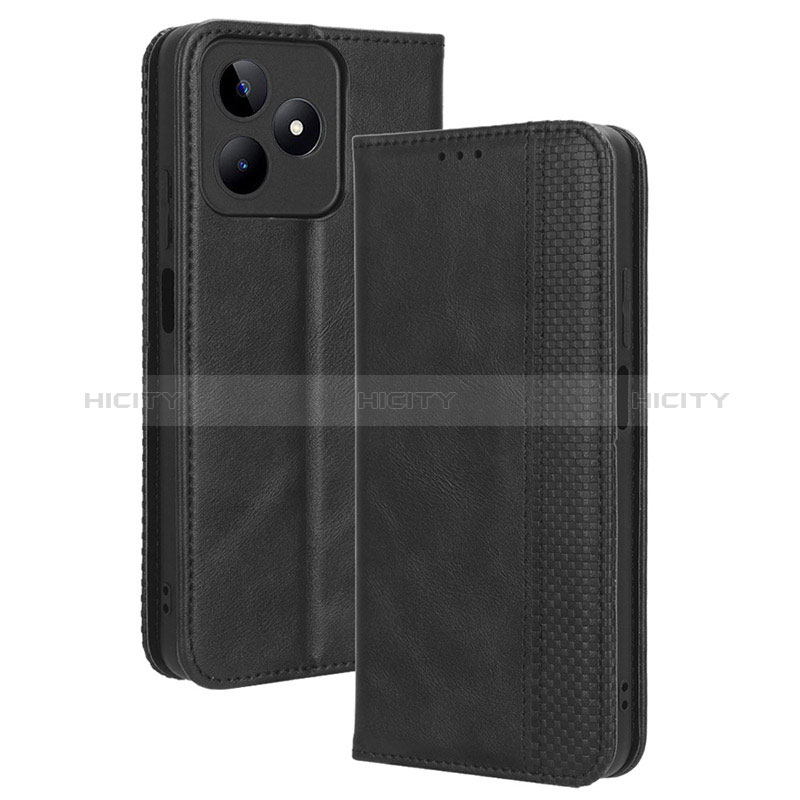 Custodia Portafoglio In Pelle Cover con Supporto BY4 per Realme C53 India