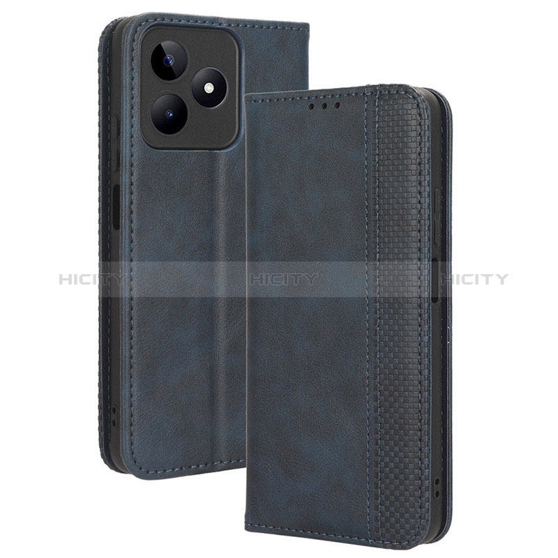 Custodia Portafoglio In Pelle Cover con Supporto BY4 per Realme C53 India