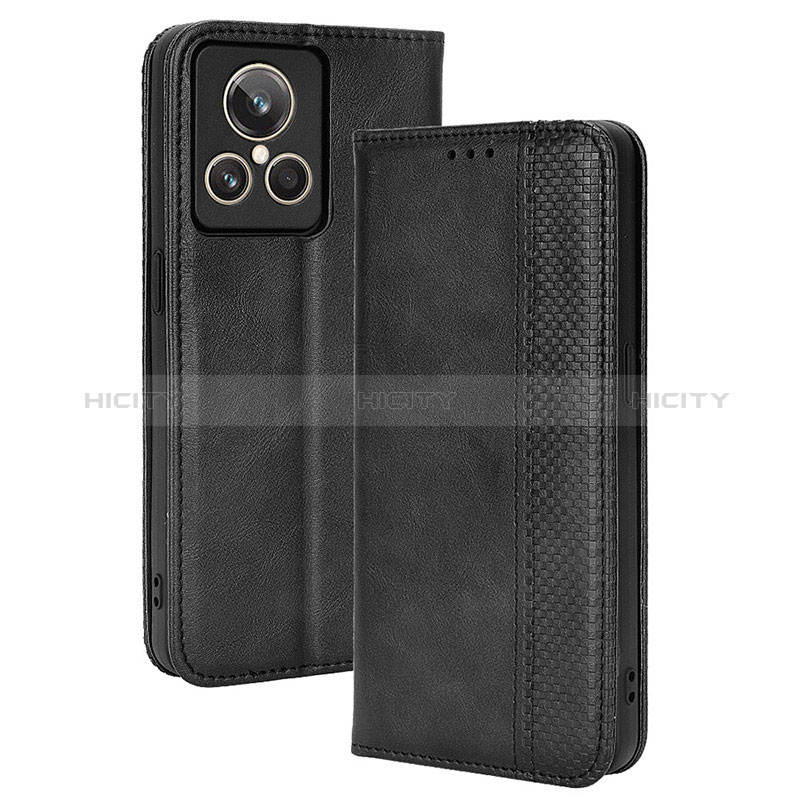 Custodia Portafoglio In Pelle Cover con Supporto BY4 per Realme GT2 Master Explorer Nero