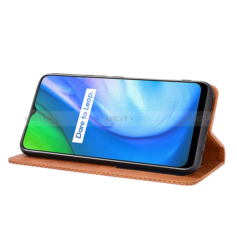 Custodia Portafoglio In Pelle Cover con Supporto BY4 per Realme Q2i 5G