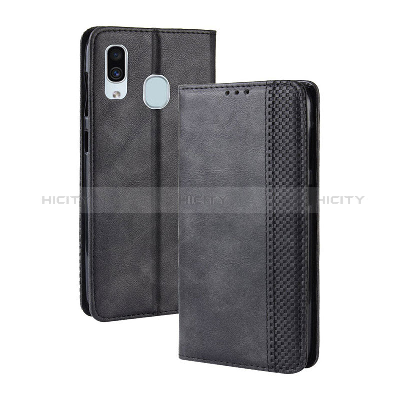 Custodia Portafoglio In Pelle Cover con Supporto BY4 per Samsung Galaxy A30 Nero