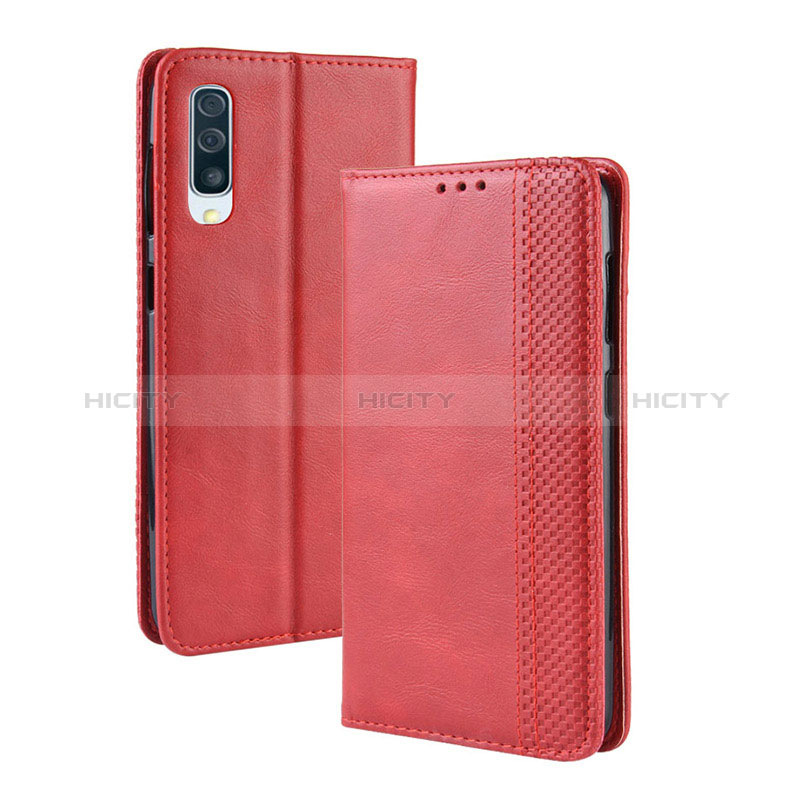 Custodia Portafoglio In Pelle Cover con Supporto BY4 per Samsung Galaxy A30S Rosso