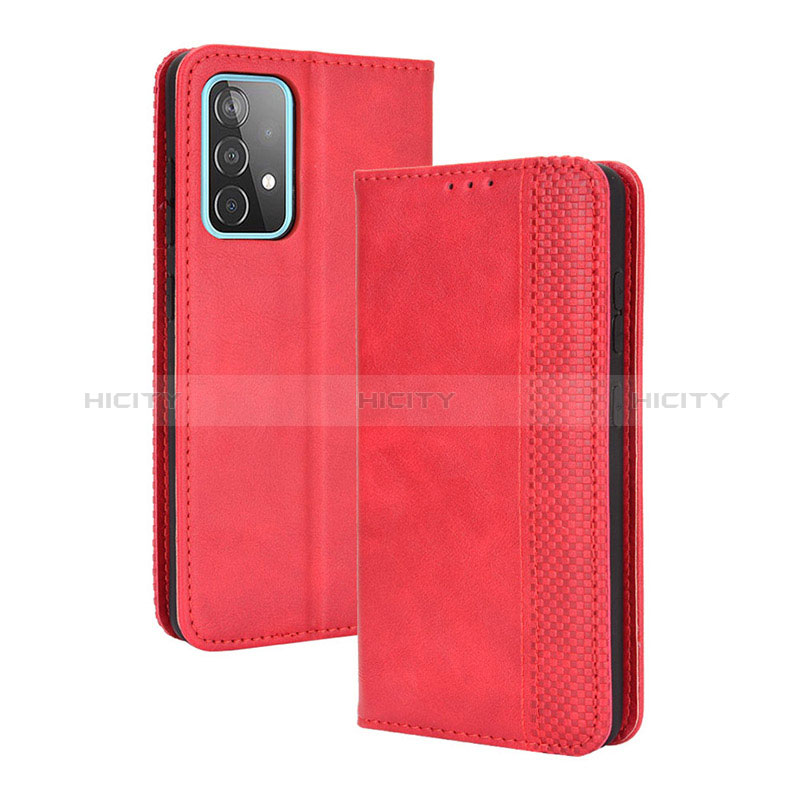 Custodia Portafoglio In Pelle Cover con Supporto BY4 per Samsung Galaxy A52s 5G Rosso