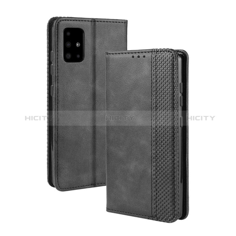 Custodia Portafoglio In Pelle Cover con Supporto BY4 per Samsung Galaxy A71 5G Nero